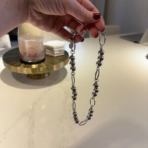 Sarah Coventry Silver Beaded Loop Necklace